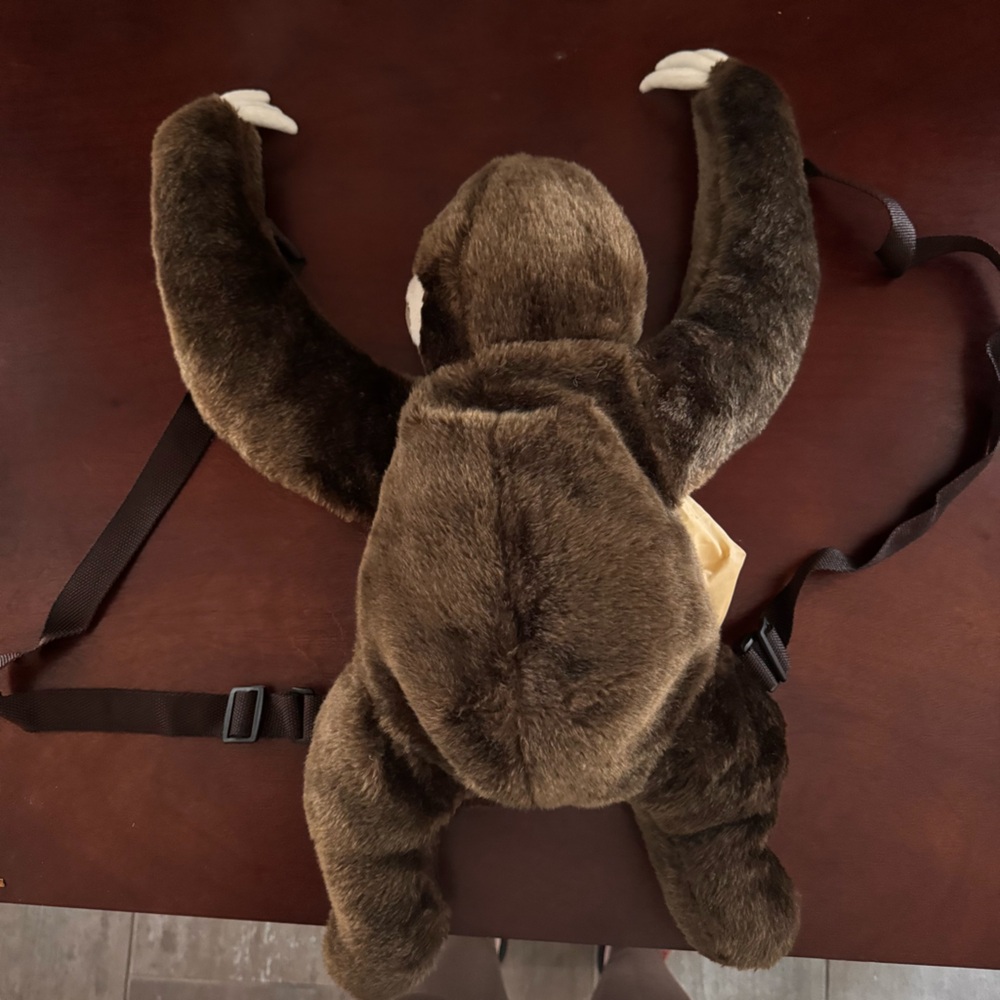 Brown Sloth Plush Backpack - image 3